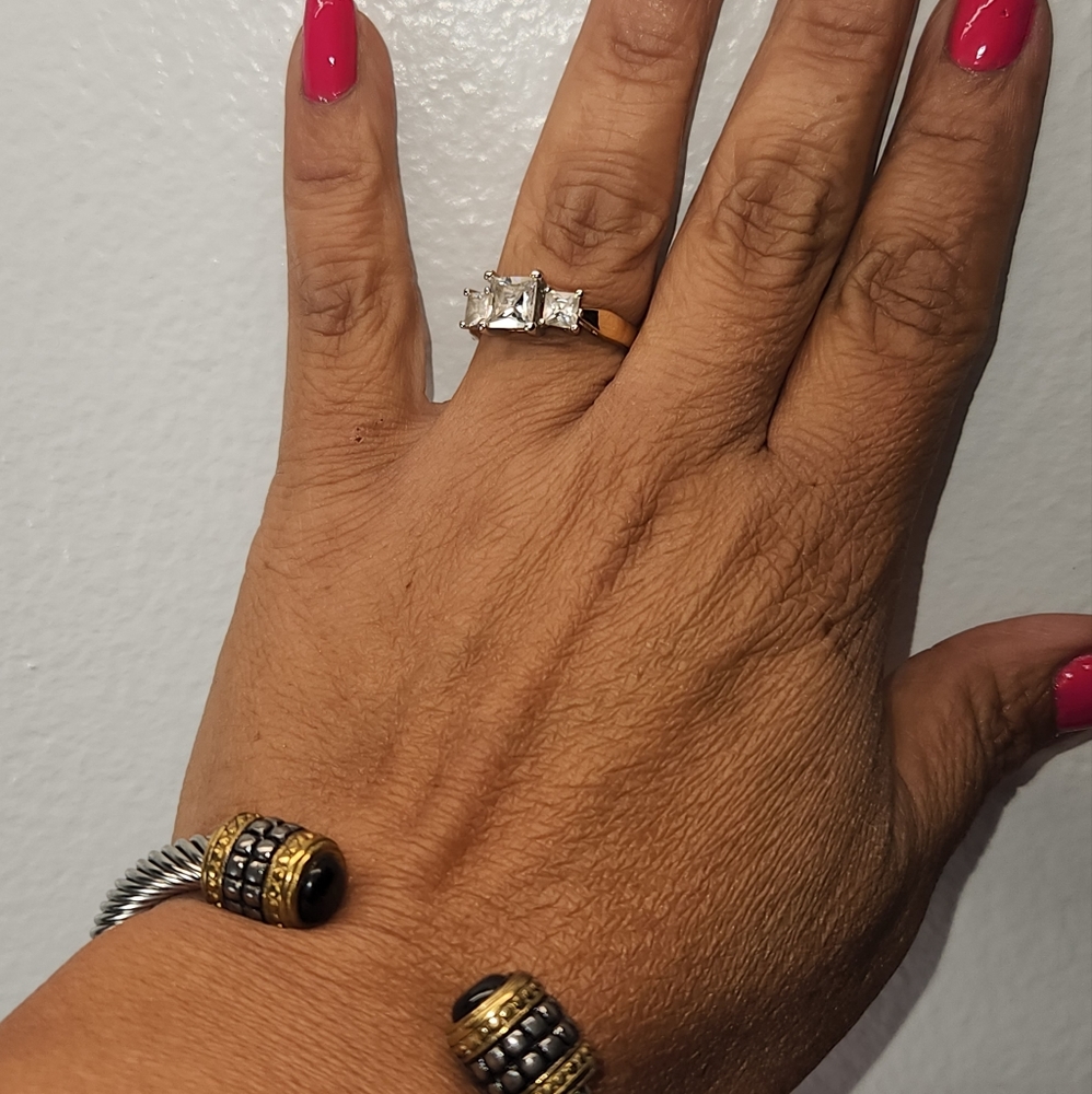 Cable Cuff Bracelet | Sterling Look | Classic Designer Style | New - Picture 2 of 4